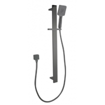 NORICO Bellino Gun Metal Grey Square Handheld Shower Rail Set